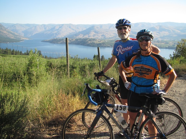 2013-08 Dave &amp; Mary Sue on RAW  bike trip Lake Chelan
